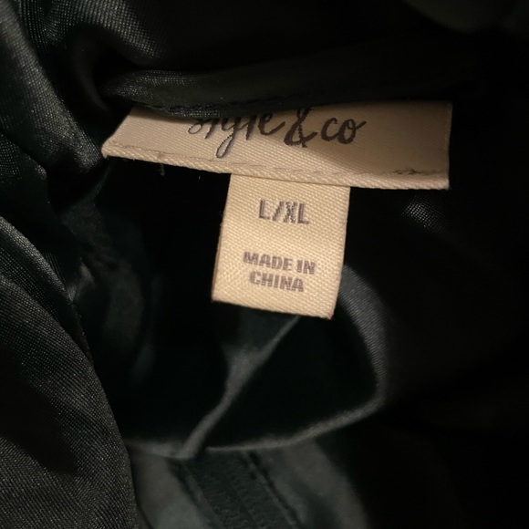 Style Co Faux-Fur Hoodie Jacket Deep Pine Sz L/XL - Picture 6 of 6